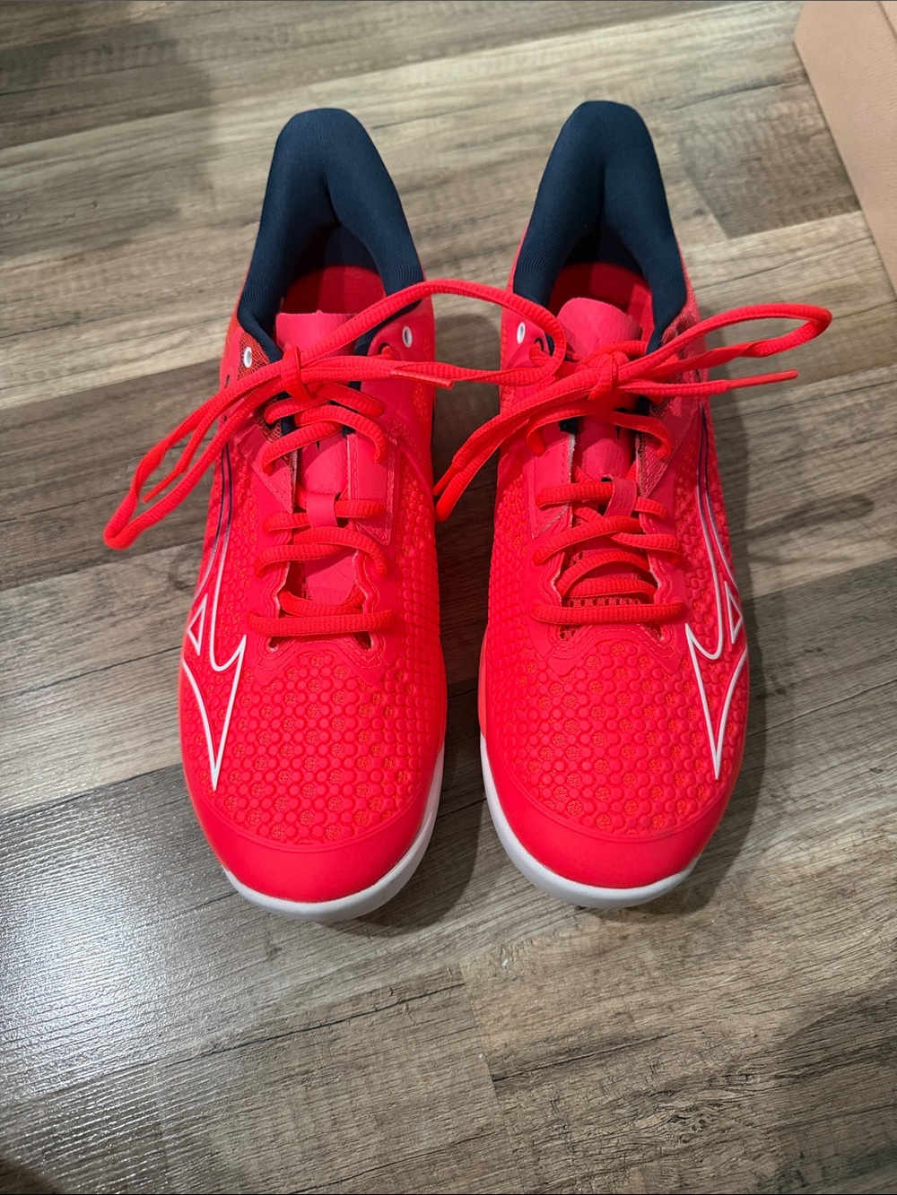 Bright Red Women's Athletic Sneakers with White Accents
